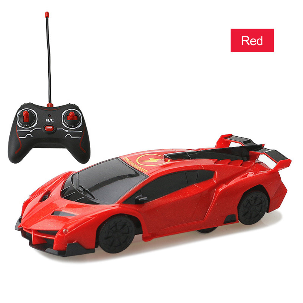 Remote Control Wall-Climbing Car - red sports car with black controller